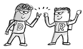 Paper-rock-scissors-carrot-spoon-tissue-elbow